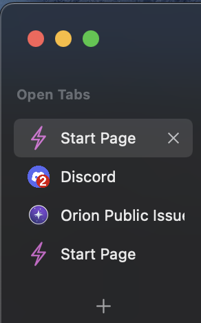 Reduce spacing between sidebar title and tabs. - Orion Public Issue Tracker