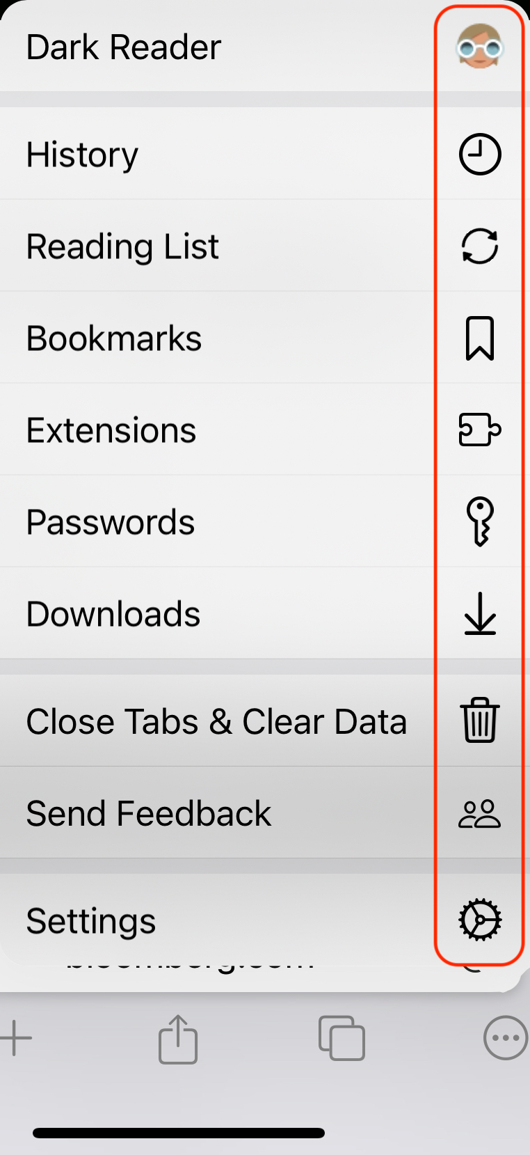 Add menu icons - Orion Public Issue Tracker