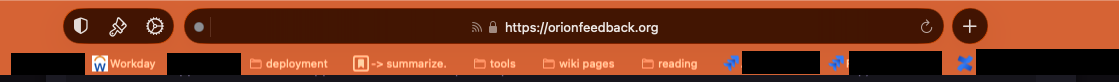 {cropped image of Orion browser's new Tahoe UI showing bookmarks toolbar vary close to the bottom edge of the container}