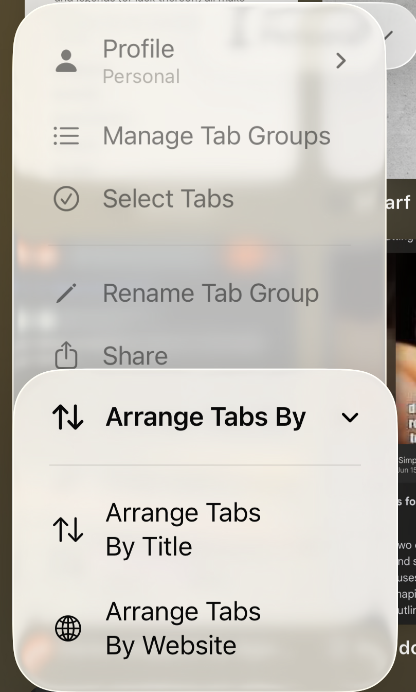 Automatic Tab Sorting - Orion Public Issue Tracker
