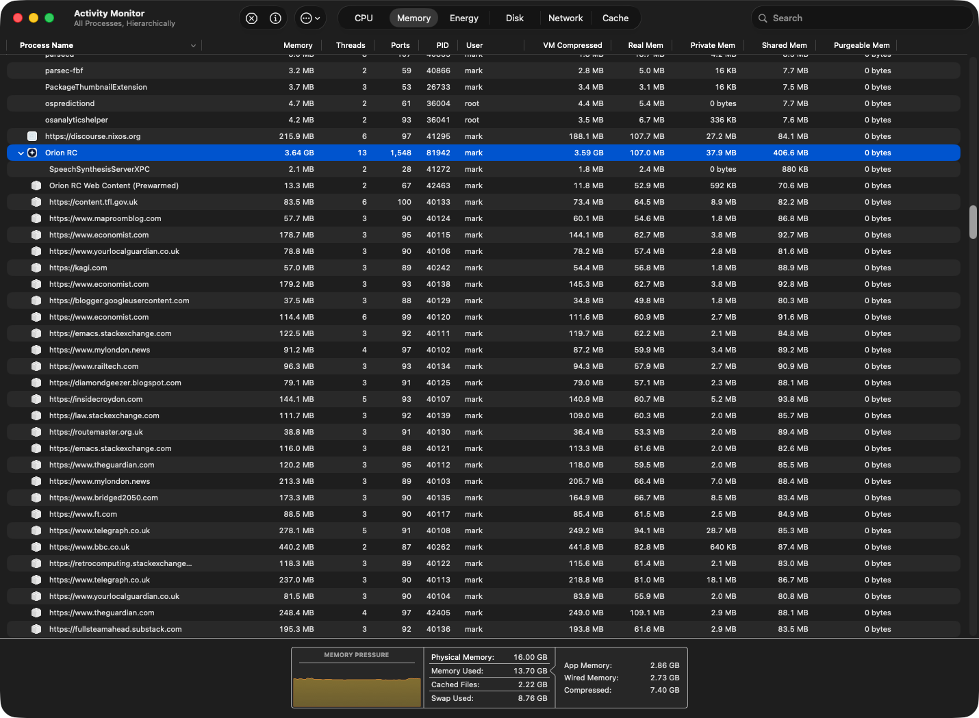 Not being able to load anything - Orion Public Issue Tracker