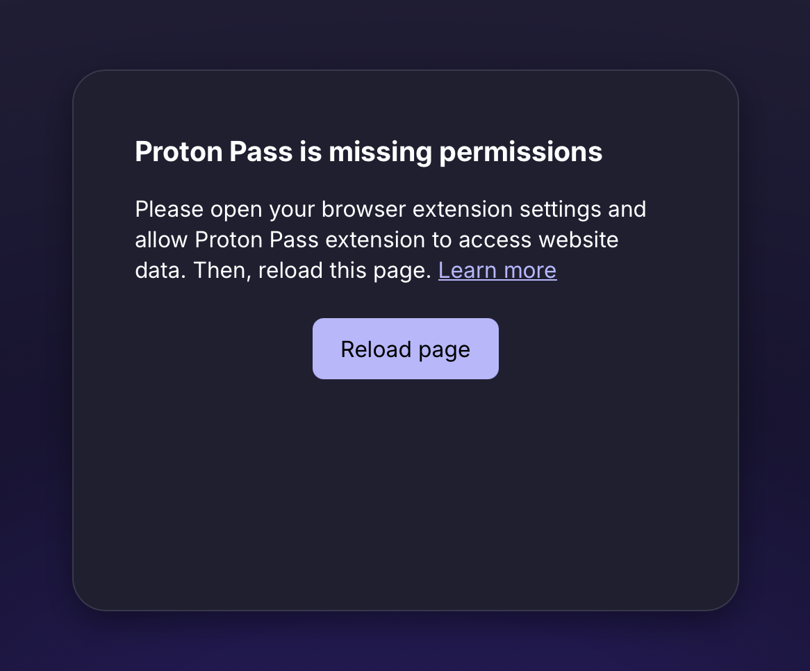 ProtonPass Chrome Extension PIN entry not working - Orion Public Issue ...