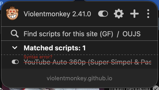 Violentmonkey scripts deleted after restart - Orion Public Issue Tracker